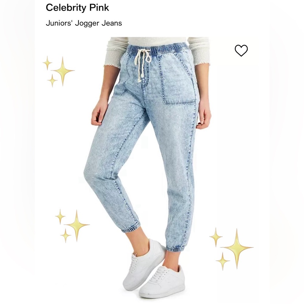 Celebrity Pink Juniors' EPISODE ONE Jogger Jeans Size Large โจEUCโจ - Picture 1 of 10